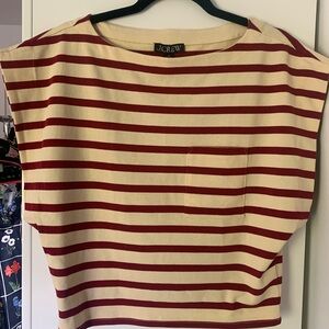 NWT Boatneck muscle T-shirt in stripe mariner cotton